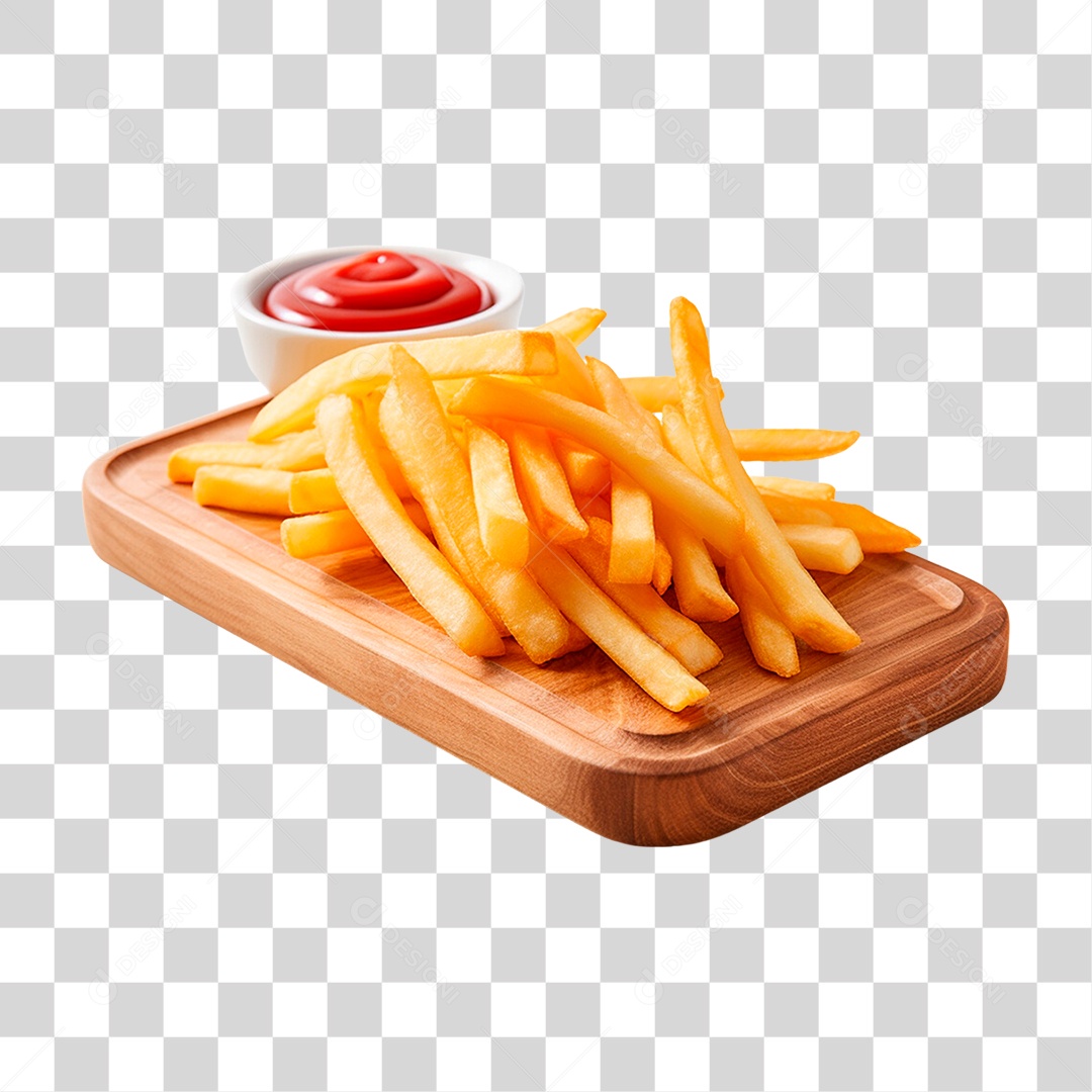 Porção de Batata Frita PNG Transparente