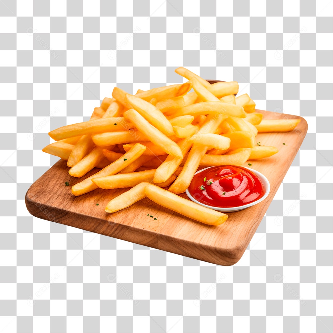 Porção de Batata Frita PNG Transparente