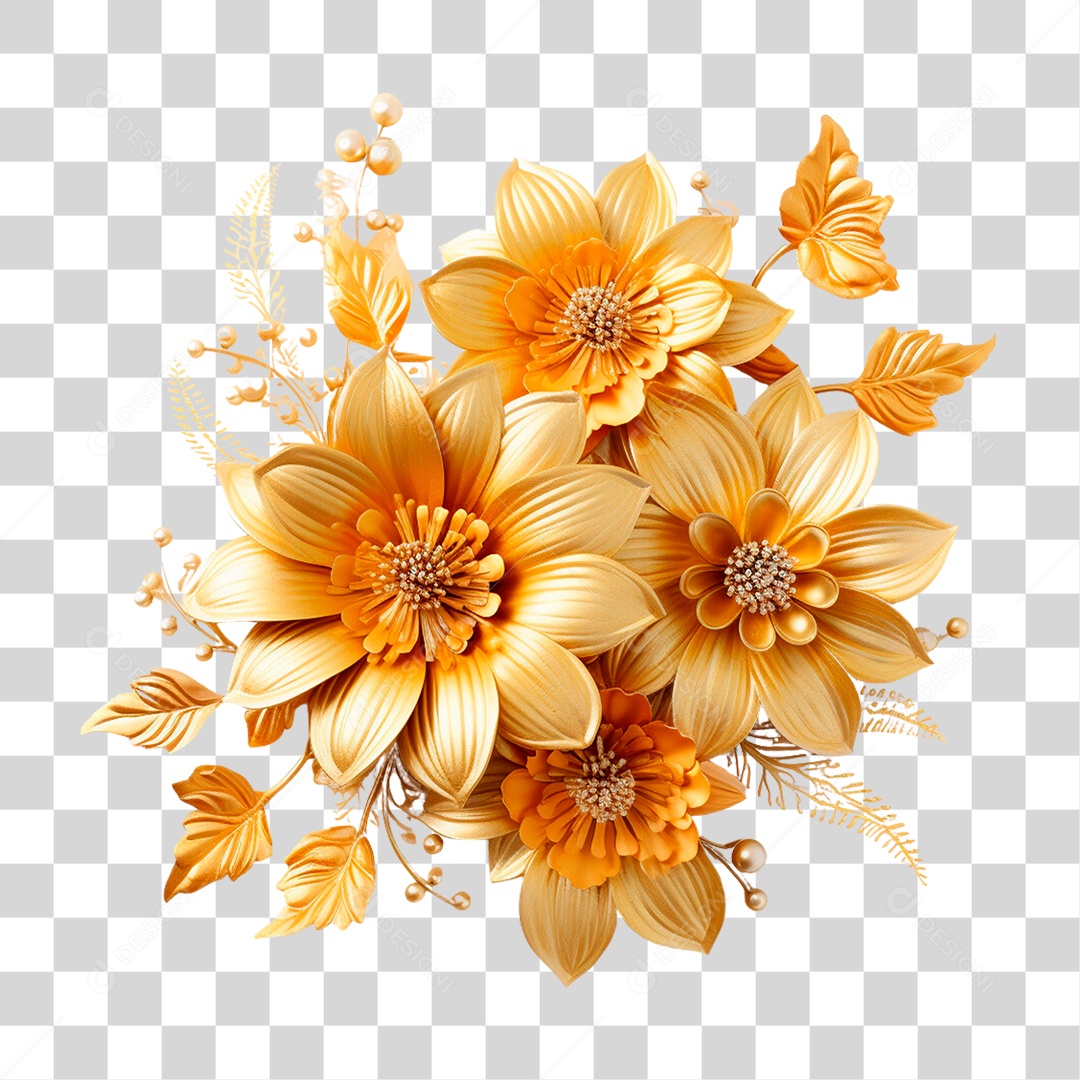 Flor Amarela PNG Transparente