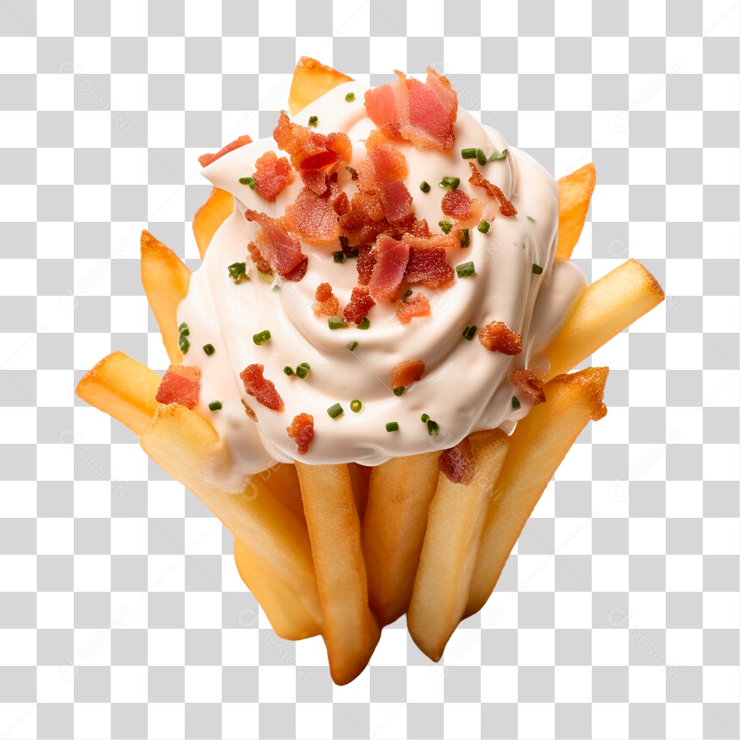 Porção de Batata Frita PNG Transparente