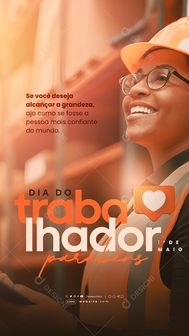 Story Dia do Trabalhador 01 de Maio Social Media PSD Editável