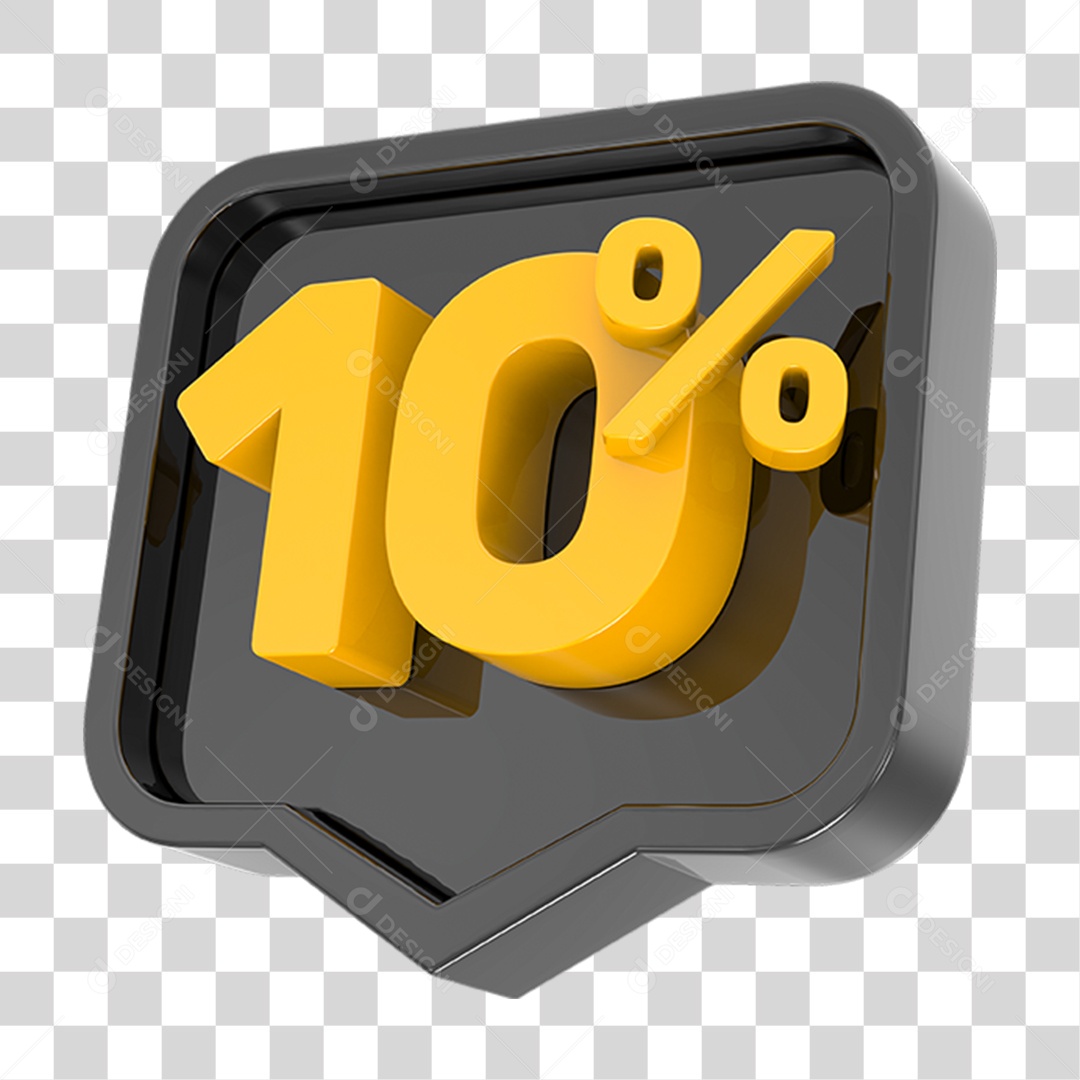 Caixa de Mensagem Desconto 10 % PNG Transparente
