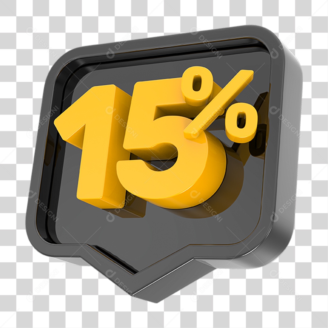 Caixa de Mensagem Desconto 15 % PNG Transparente