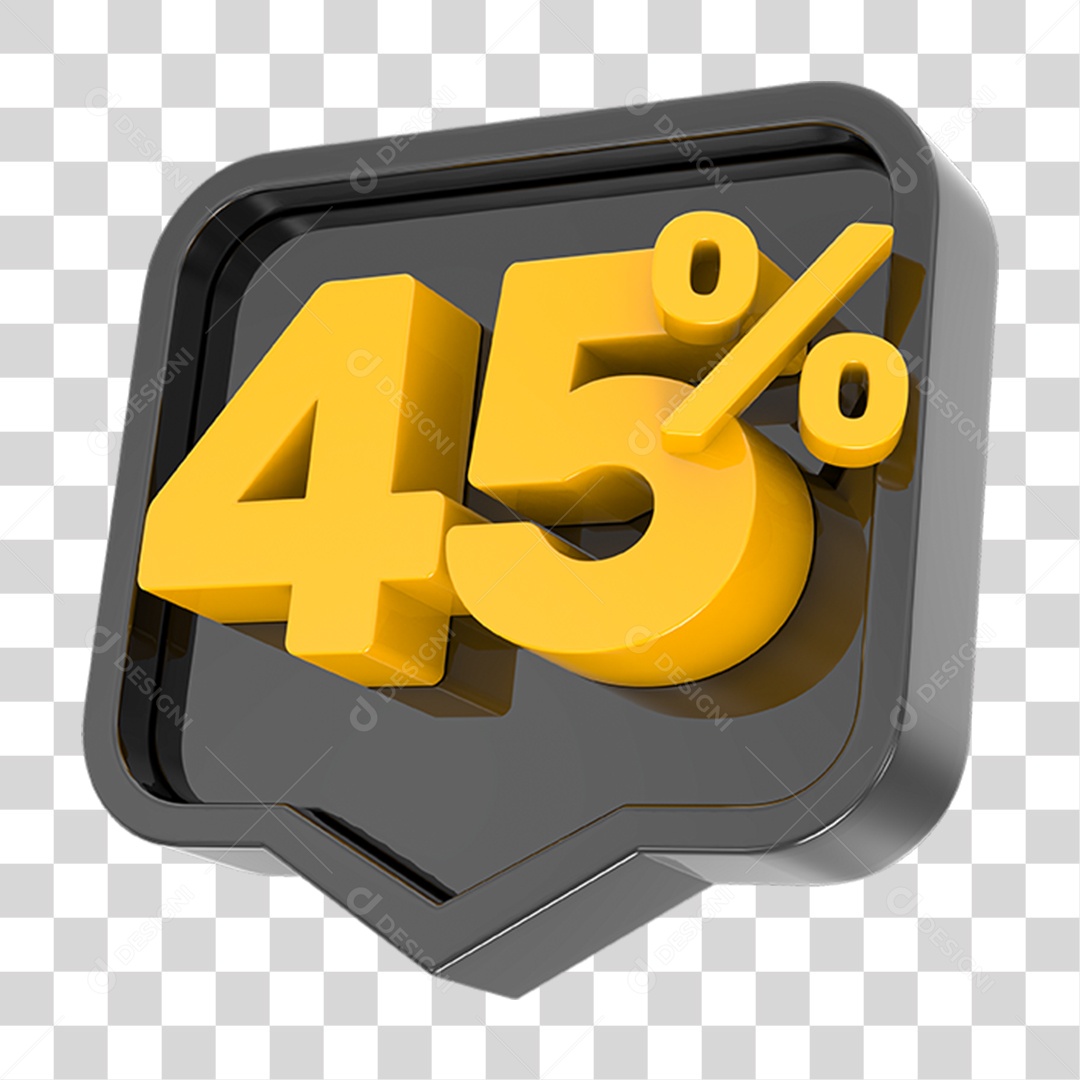 Caixa de Mensagem Desconto 45 % PNG Transparente
