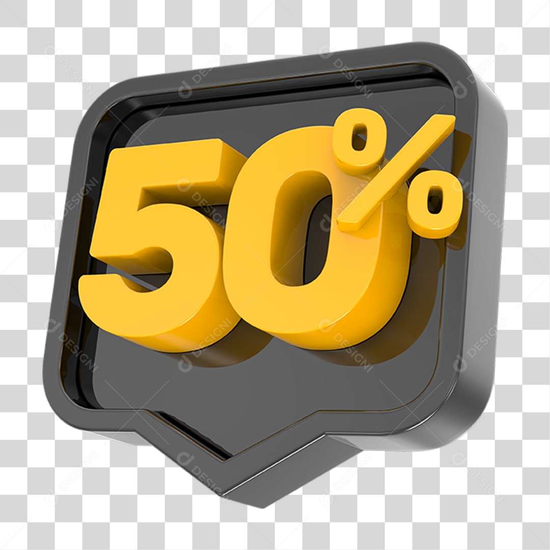 Caixa de Mensagem Desconto 50 % PNG Transparente