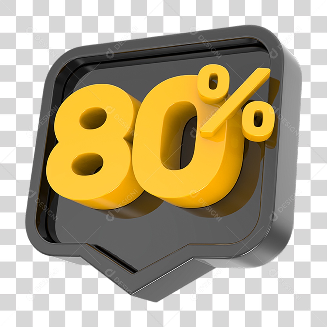 Caixa de Mensagem Desconto 80 % PNG Transparente