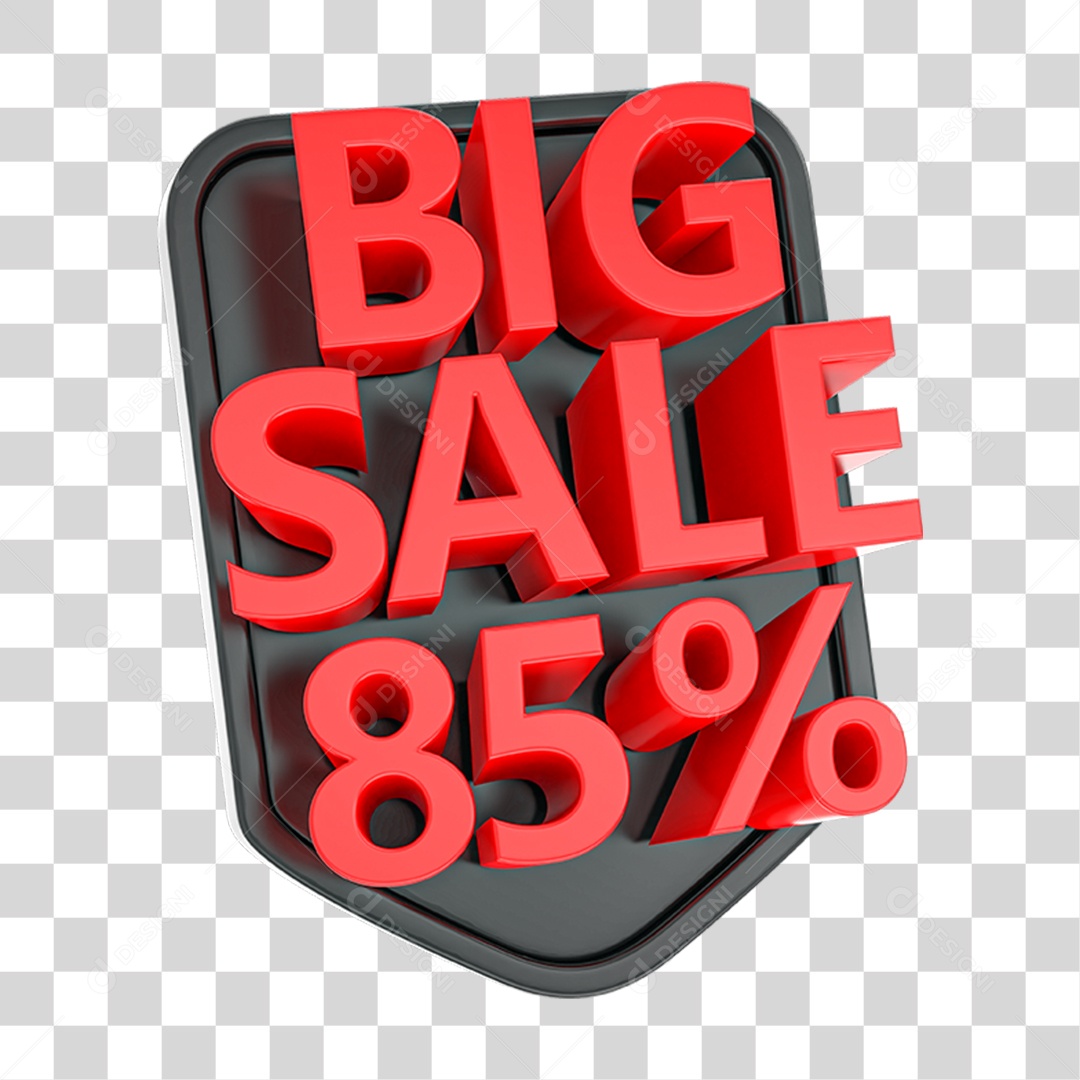 Etiqueta Big Sale Vermelha 85 Por Cento PNG Transparente