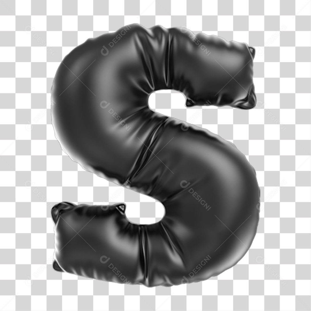 Alfabeto Balão Letra S PNG Transparente