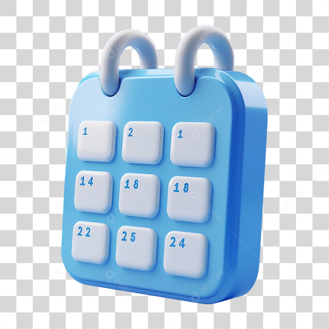 Elemento 3D Calendário PNG Transparente