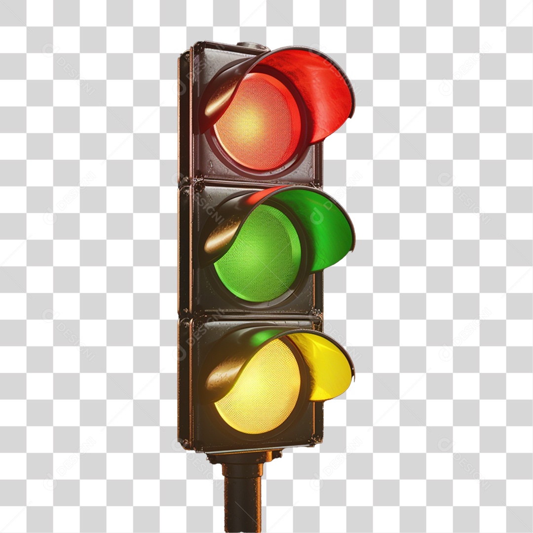 Elemento 3D Sinal de Trânsito PNG Transparente