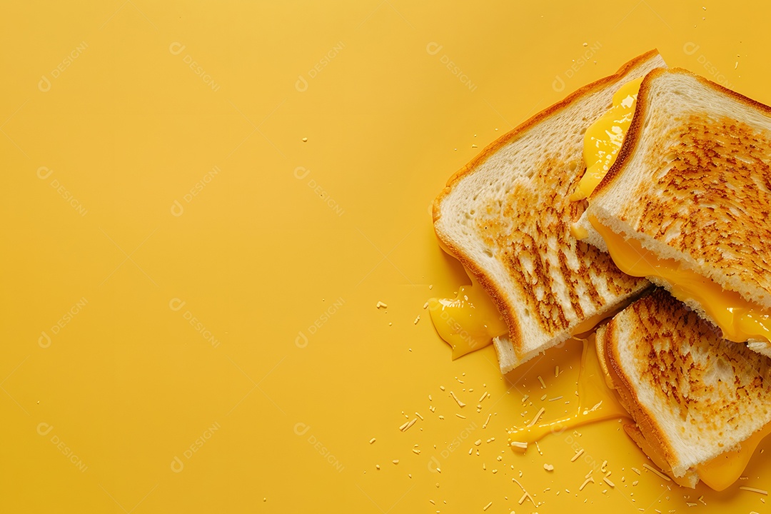 Sanduíche de queijo fresco sobre um fundo isolado