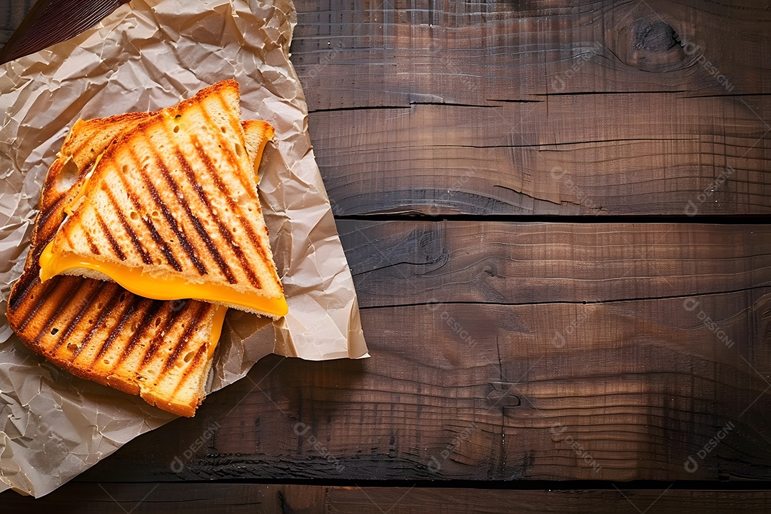 Sanduíche de queijo fresco sobre um fundo isolado