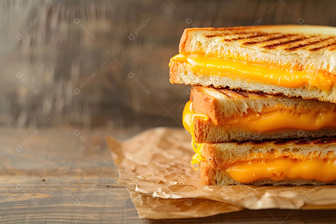 Sanduíche de queijo fresco sobre um fundo isolado