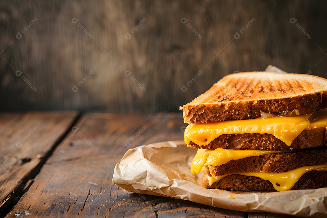 Sanduíche de queijo fresco sobre um fundo isolado