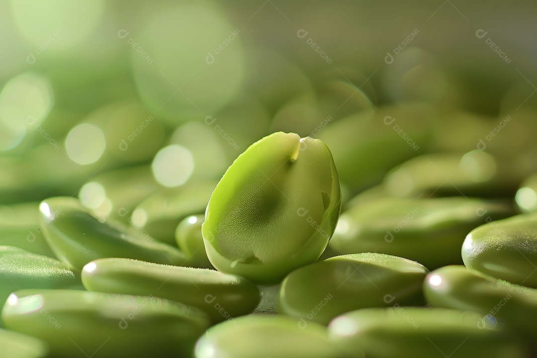 Feijão verde frescos sobre fundo isolado