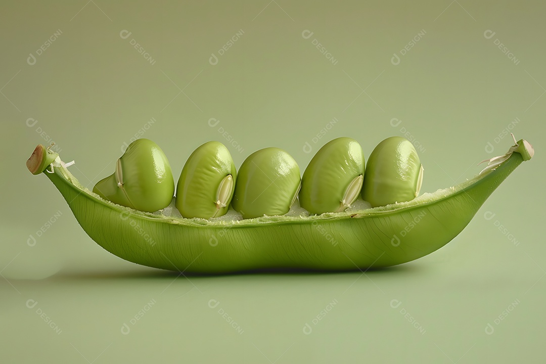 Feijão verde frescos sobre fundo isolado