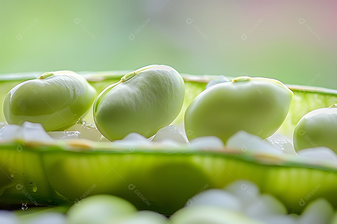 Feijão verde frescos sobre fundo isolado