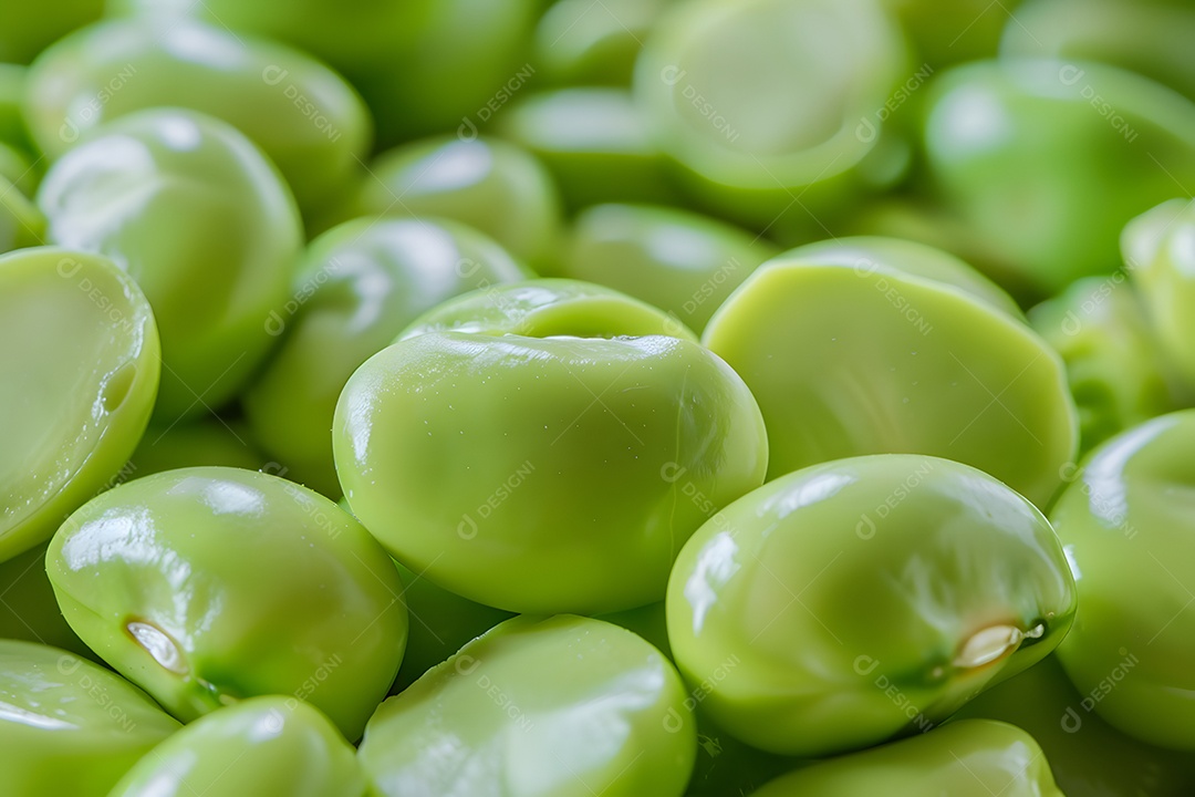 Feijão verde frescos sobre fundo isolado