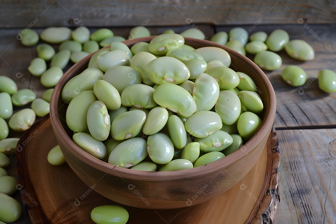 Feijão verde frescos sobre fundo isolado