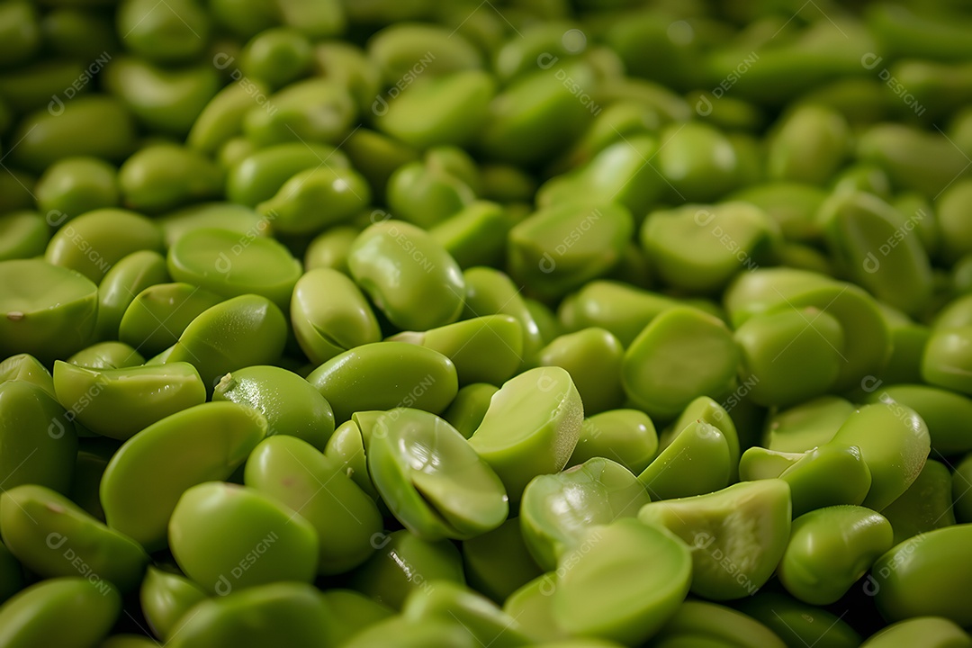 Feijão verde frescos sobre fundo isolado