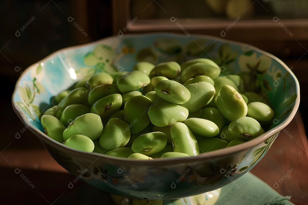 Feijão verde frescos sobre fundo isolado