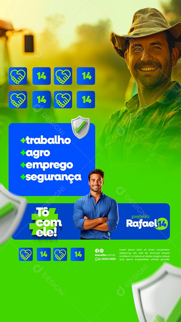 Story Trabalho Agro Emprego Segurança Social Media PSD Editável