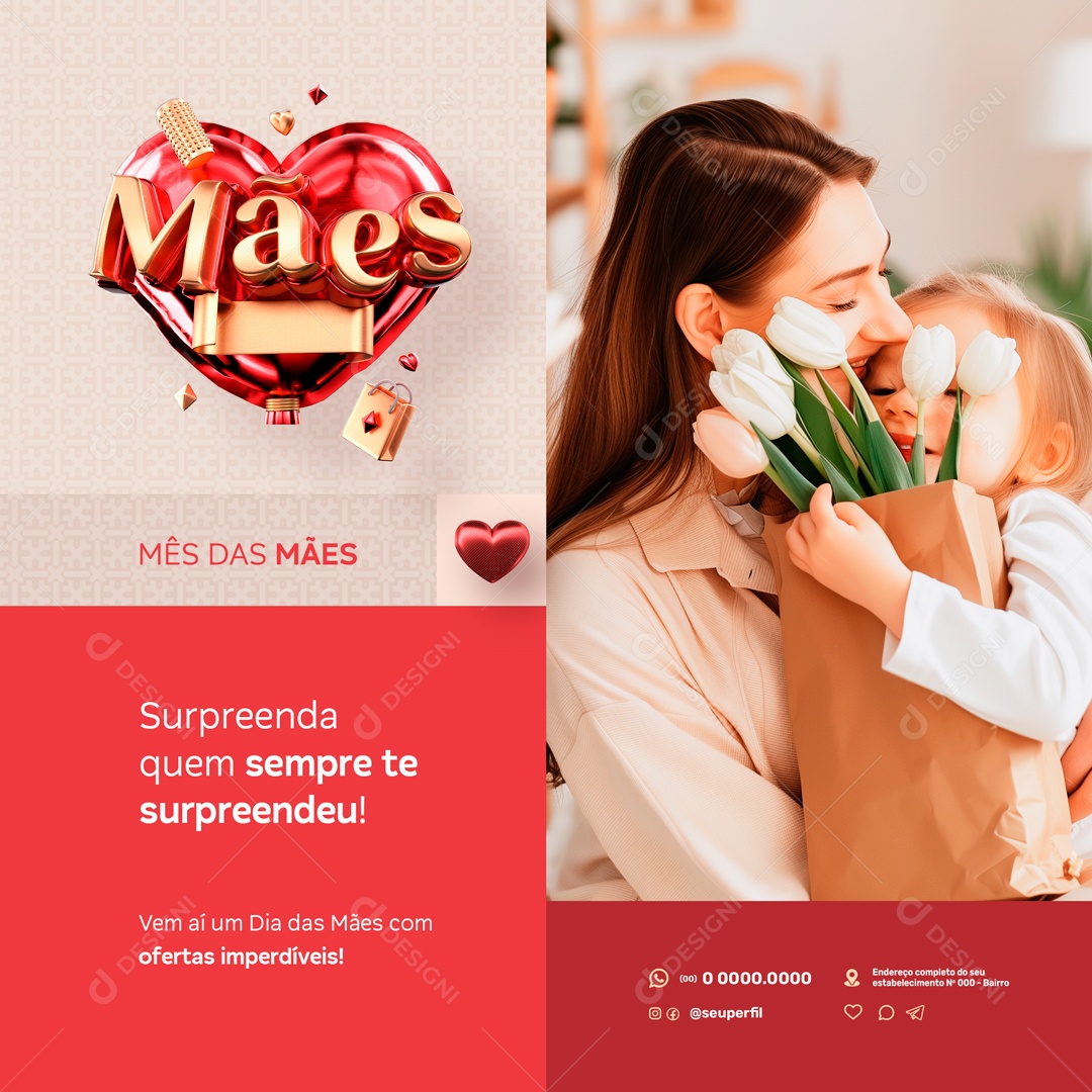 Surpreenda quem Sempre te Sorpreendeu Social Media PSD Editável