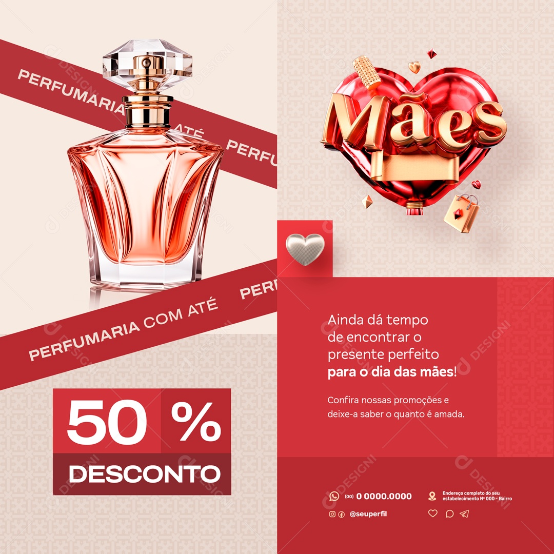 Neste Dia das Mães Celebre as Histórias os Sorrisos de um Presente que Fala Social Media PSD Editável