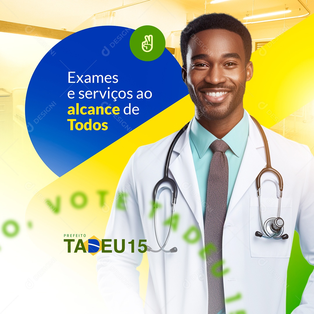 Prefeitura Prefeito Tadeu Exames e Serviços ao Alcance de Todos Social Media PSD Editável