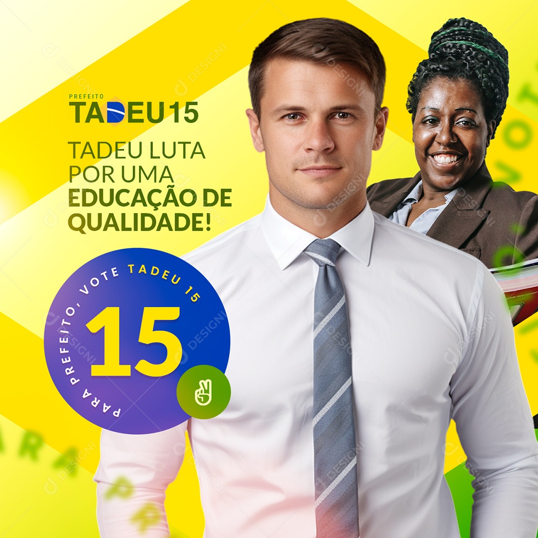 Prefeitura Prefeito Tadeu Luta por Uma Educação de Qualidade Social Media PSD Editável