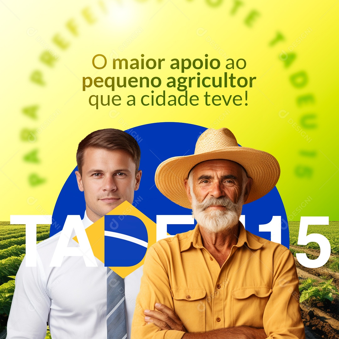 Prefeitura Prefeito Tadeu O Maior Apoio ao Pequeno Agricultor Social Media PSD Editável