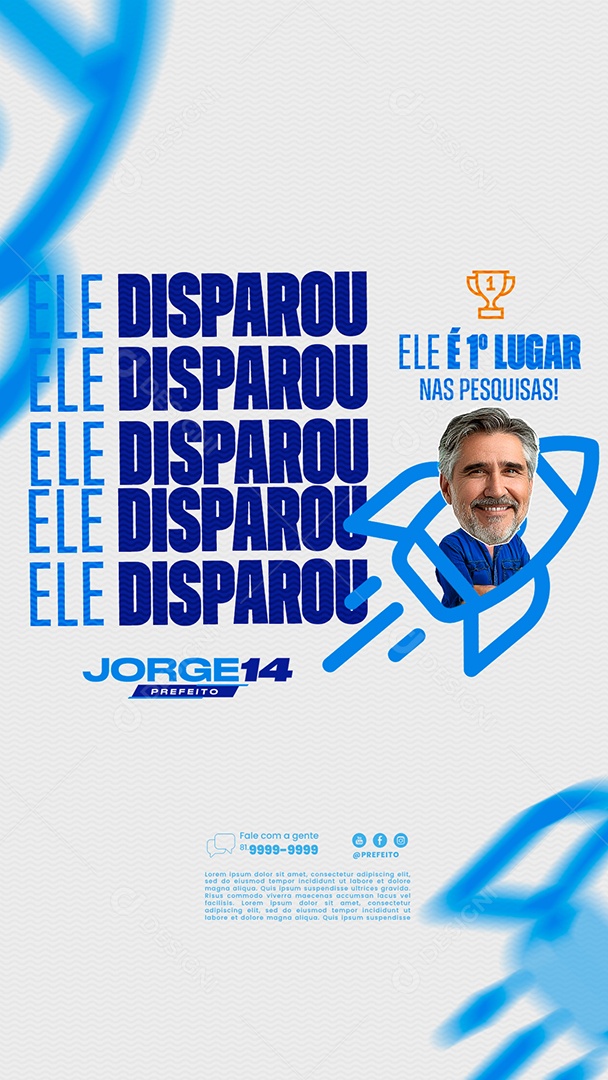 Story Disparou ele é 1 Lugar nas Pesquisas Social Media PSD Editável