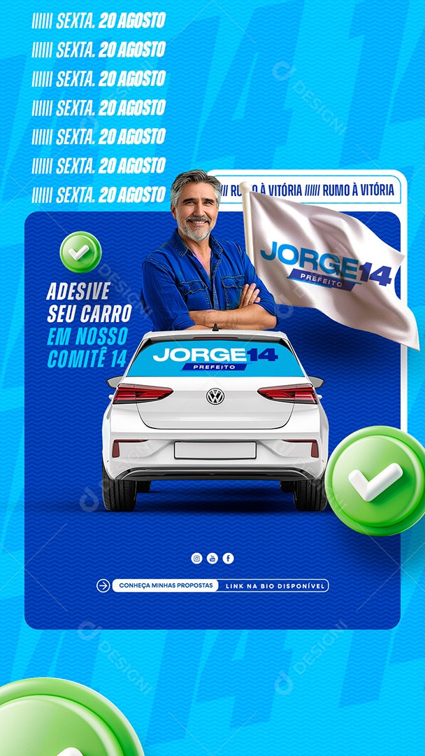 Story Adesive seu Carro em nosso Comitê 14 Social Media PSD Editável