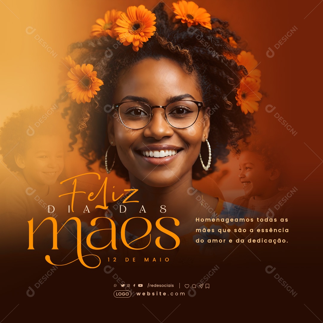 Feliz Dia das Mães Homenageamos todas as que são a Essência do Amor Social Media PSD Editável
