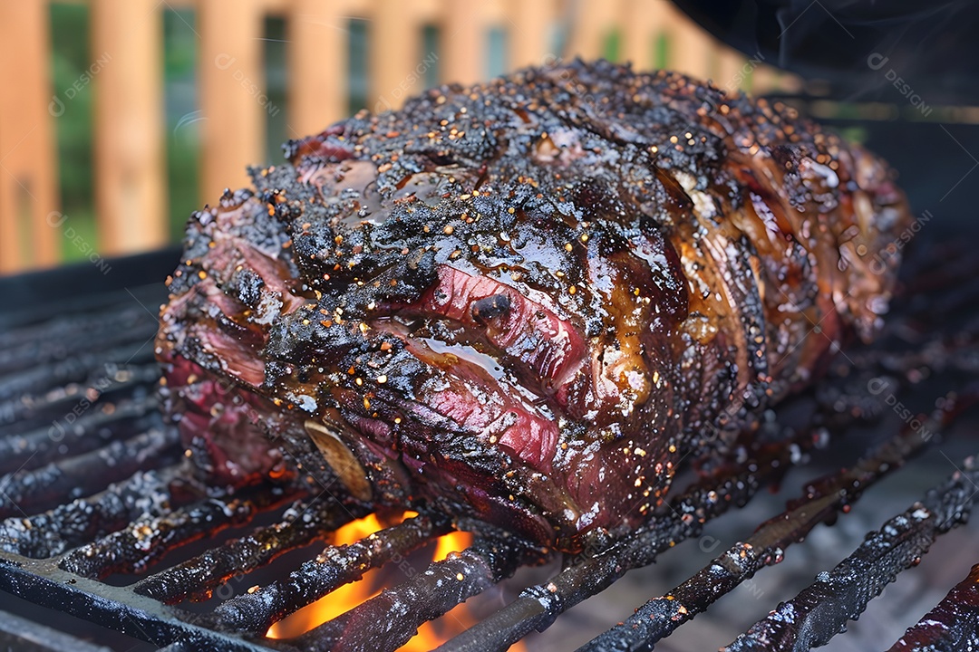 Saborosa carne sobre uma grelha