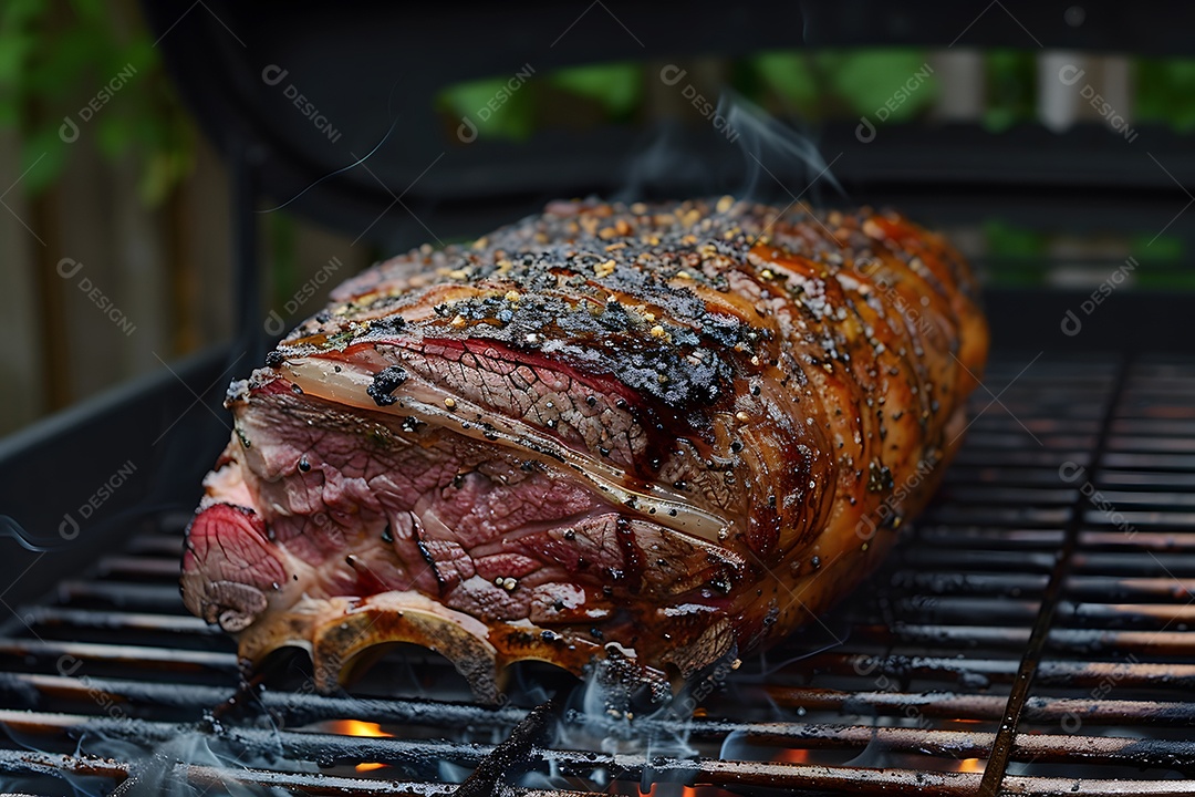 Saborosa carne sobre uma grelha