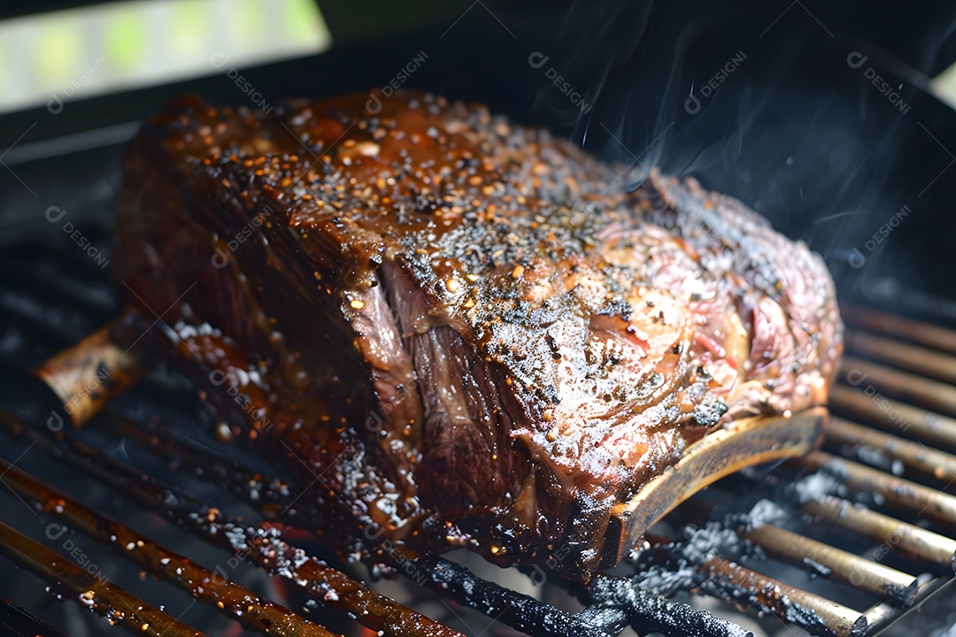 Saborosa carne sobre uma grelha