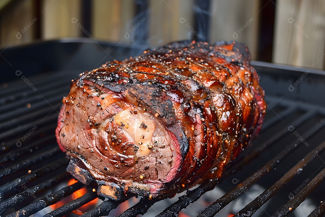 Saborosa carne sobre uma grelha