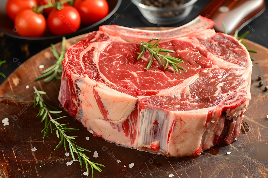 Filé de carne crua sobre uma mesa