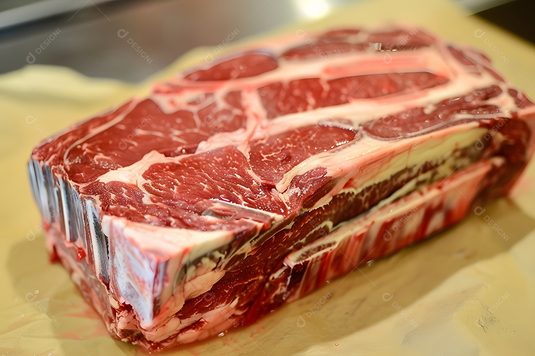 Filé de carne crua sobre uma mesa