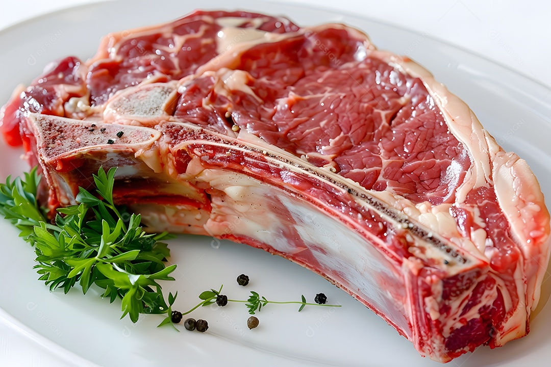 Filé de carne crua sobre uma mesa