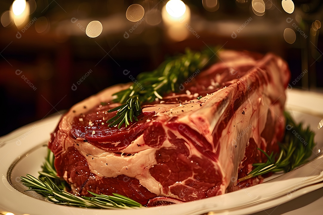 Filé de carne crua sobre uma mesa