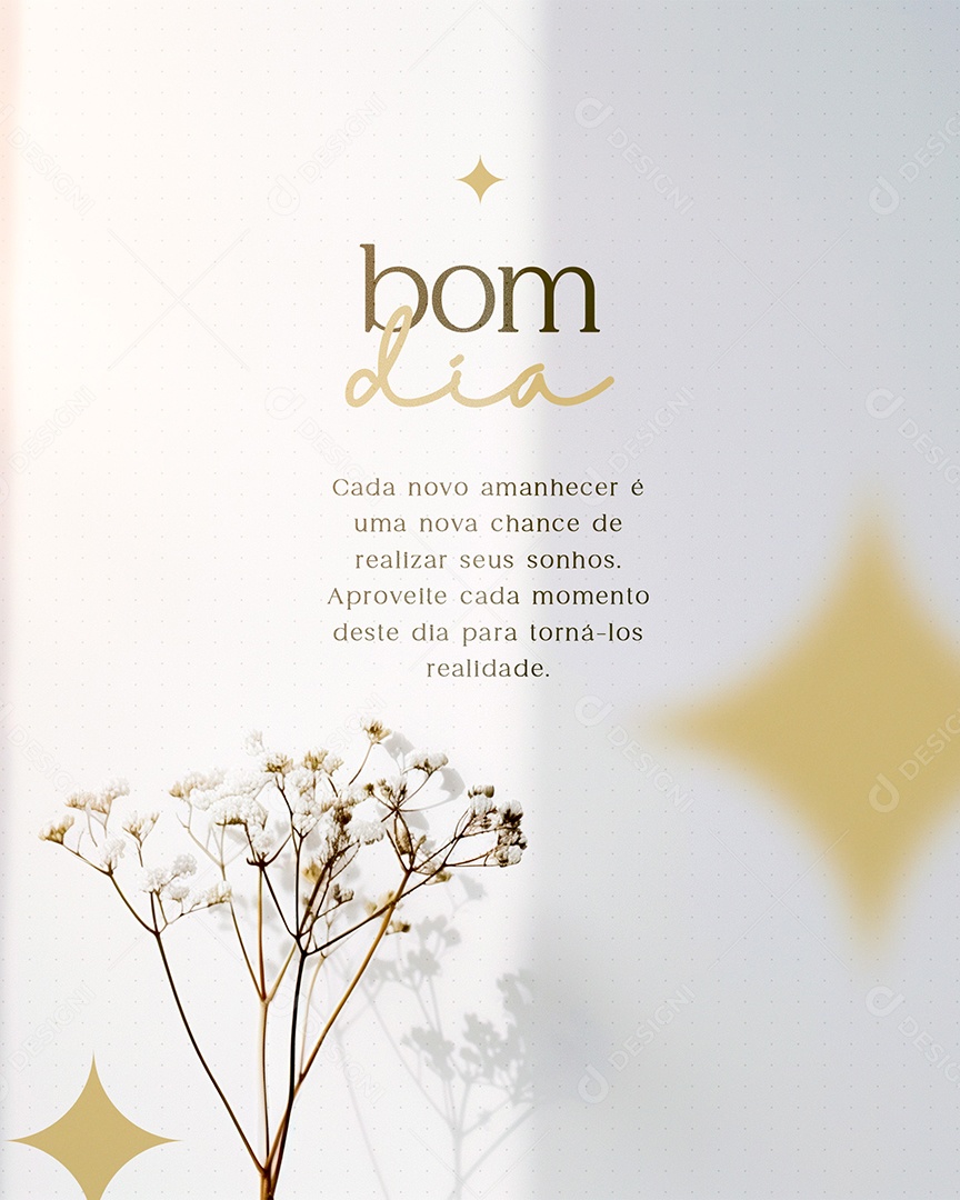 Bom Dia Cada Amanhecer é uma Nova Chance Social Media PSD Editável