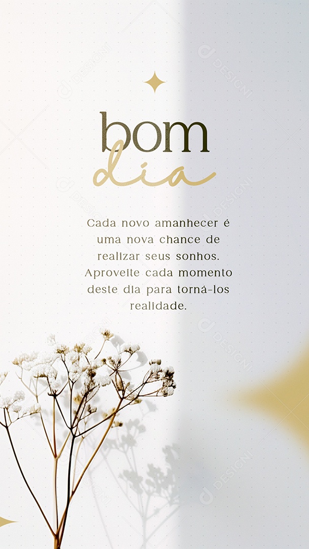 Bom Dia cada novo Amanhecer é uma nova Chance Social Media PSD Editável
