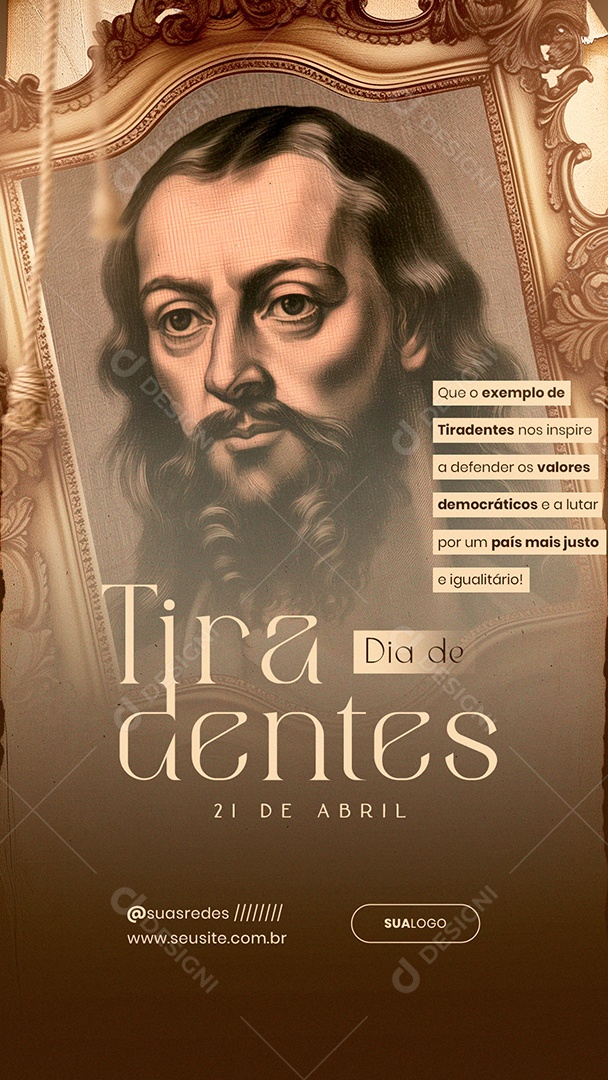 Story Dia de Tiradentes 21 de Abril Exemplo Social Media PSD Editável