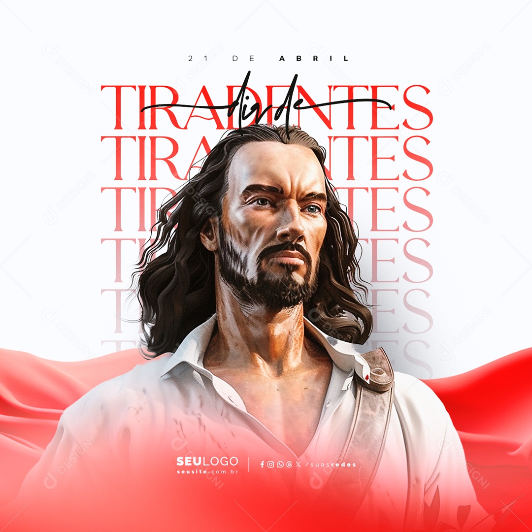 Dia de Tiradentes 21 de Abril Social Media PSD Editável