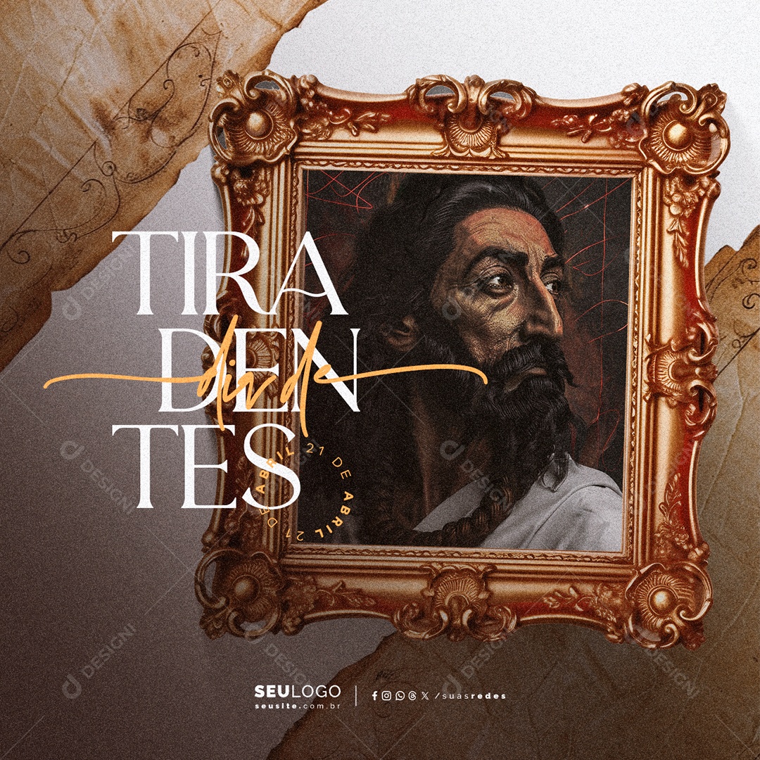 Dia de Tiradentes 21 de Abril Social Media PSD Editável