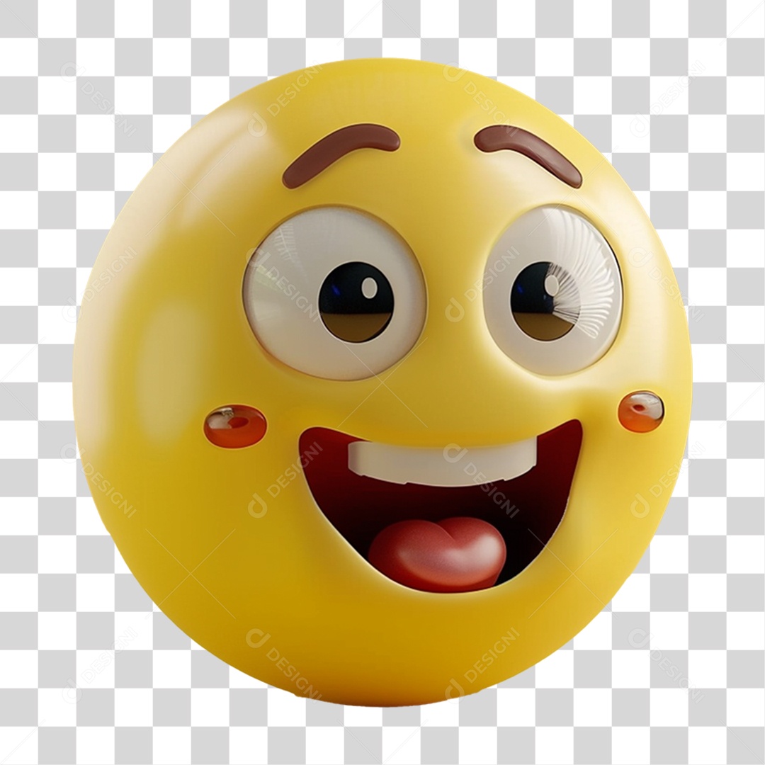 Emoji 3D Gestos Emoções PNG Transparente