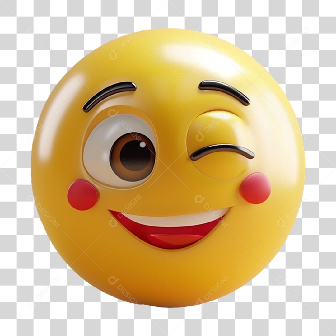 Emoji 3D Gestos Emoções PNG Transparente