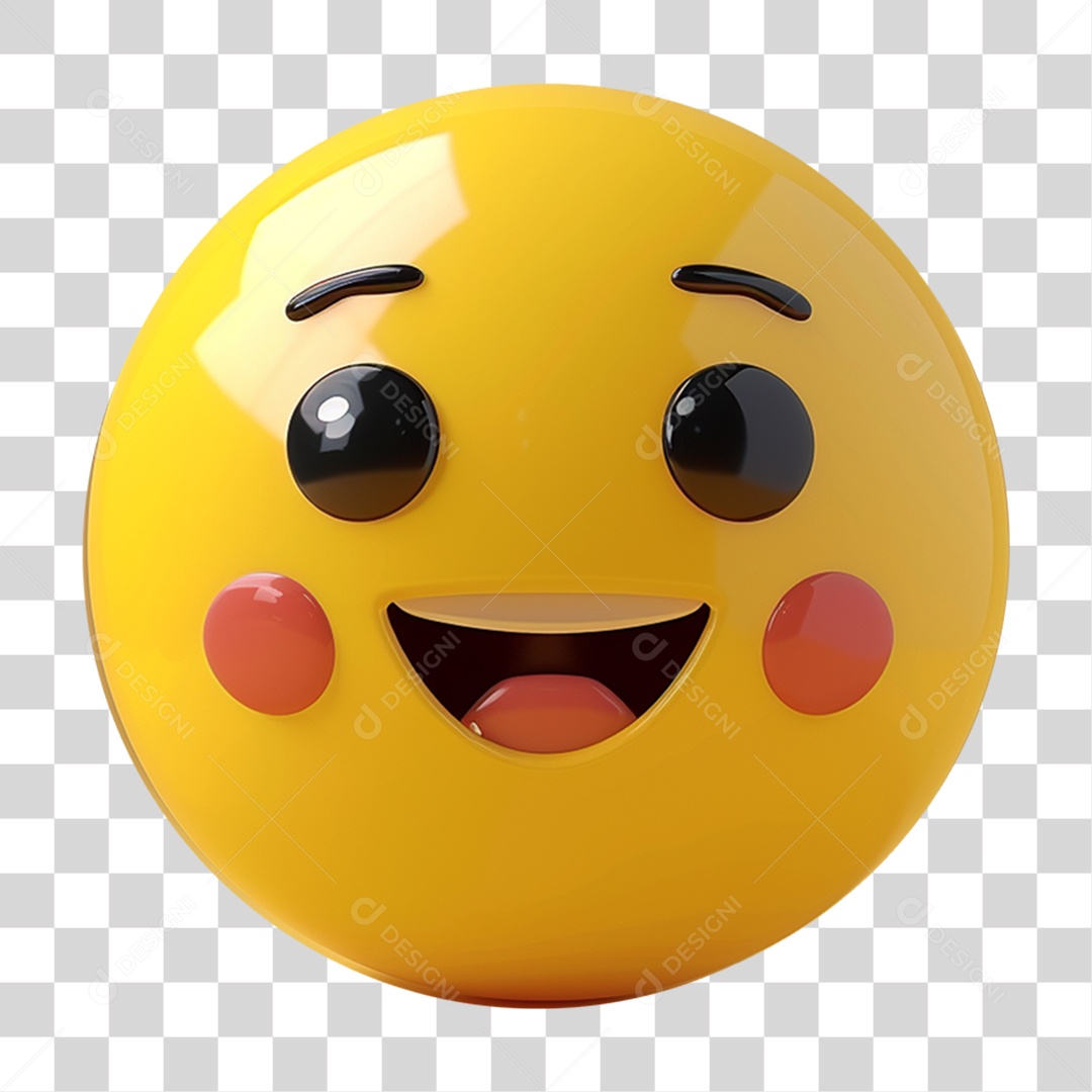 Emoji 3D Gestos Emoções PNG Transparente